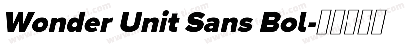 Wonder Unit Sans Bol字体转换